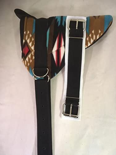 Turquoise Bareback Saddle with Stirrups E56824
