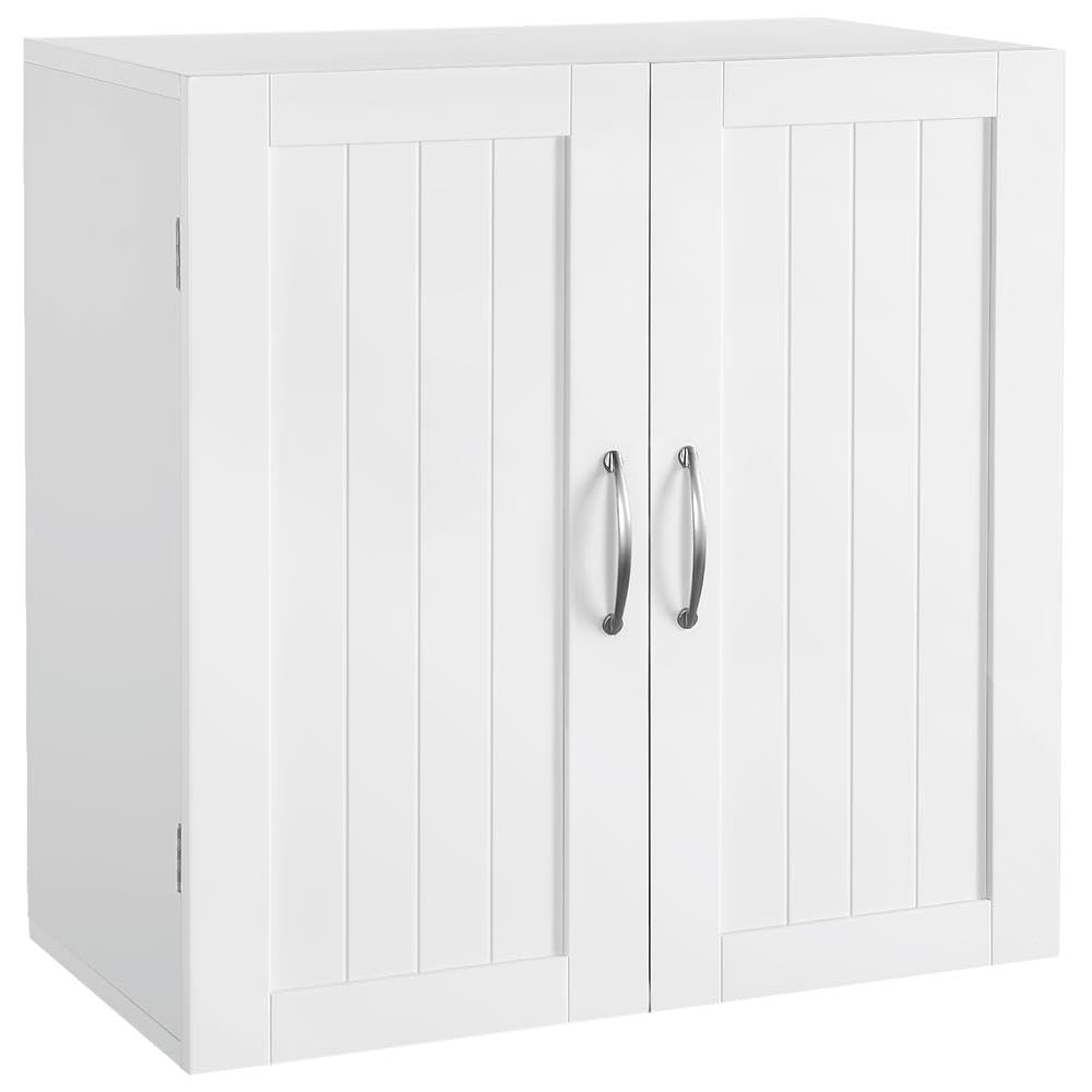 Wall Mounted White Bathroom Storage Cabinet with Doors T4148