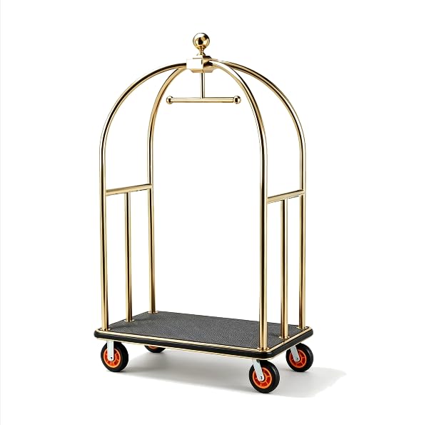 Luggage Cart with Garment Rail, 1300LB Capacity T548