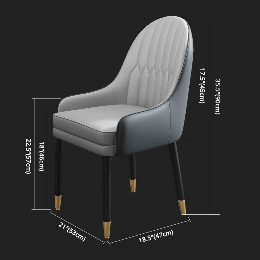 Light Gray Black Set of 2 Dining Chairs H99294