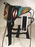 Turquoise Bareback Saddle with Stirrups E56824