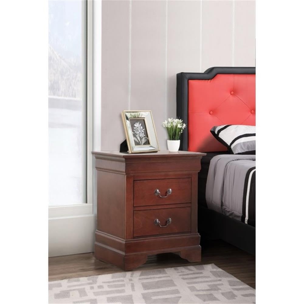 2 Drawer Wood Nightstand V646