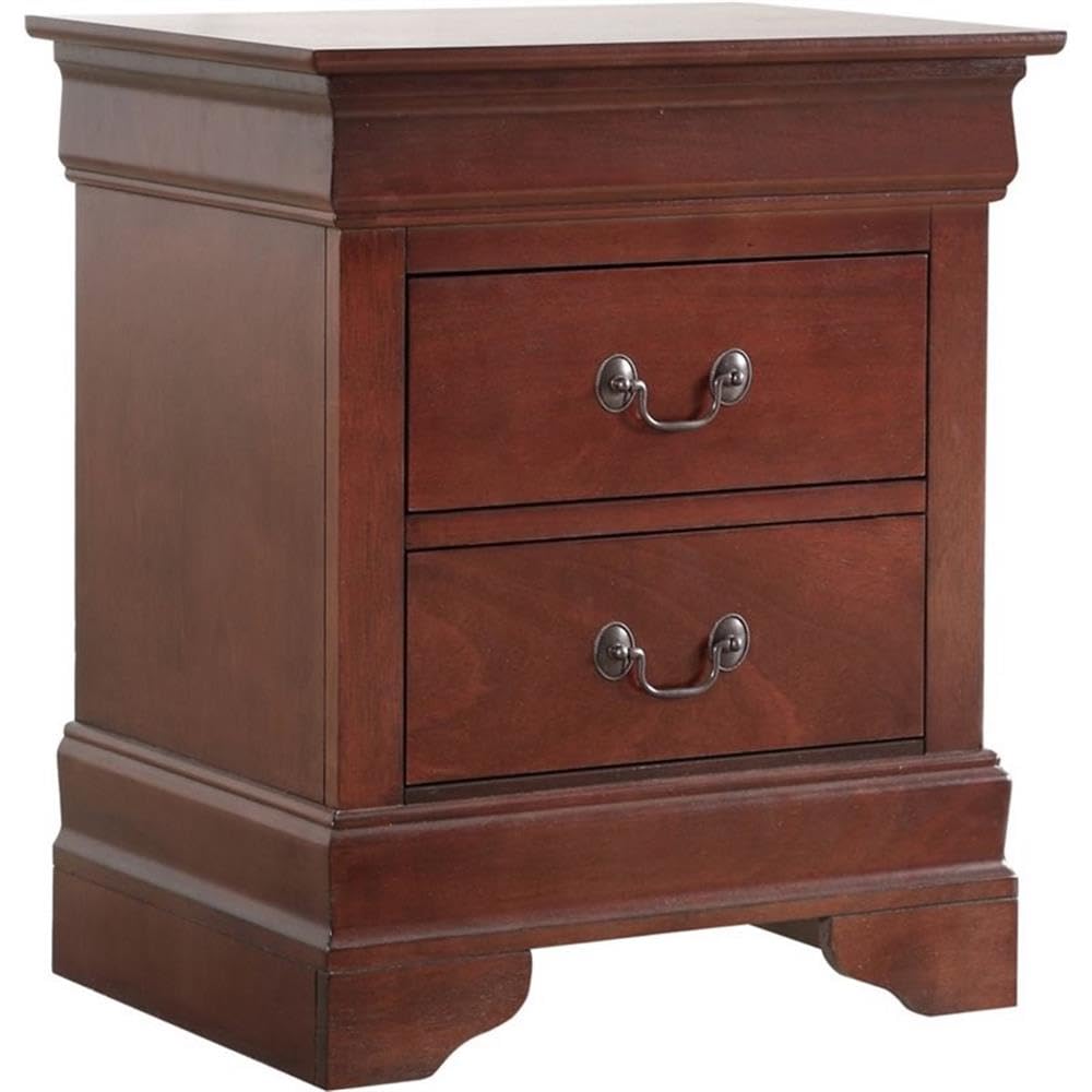 2 Drawer Wood Nightstand V646