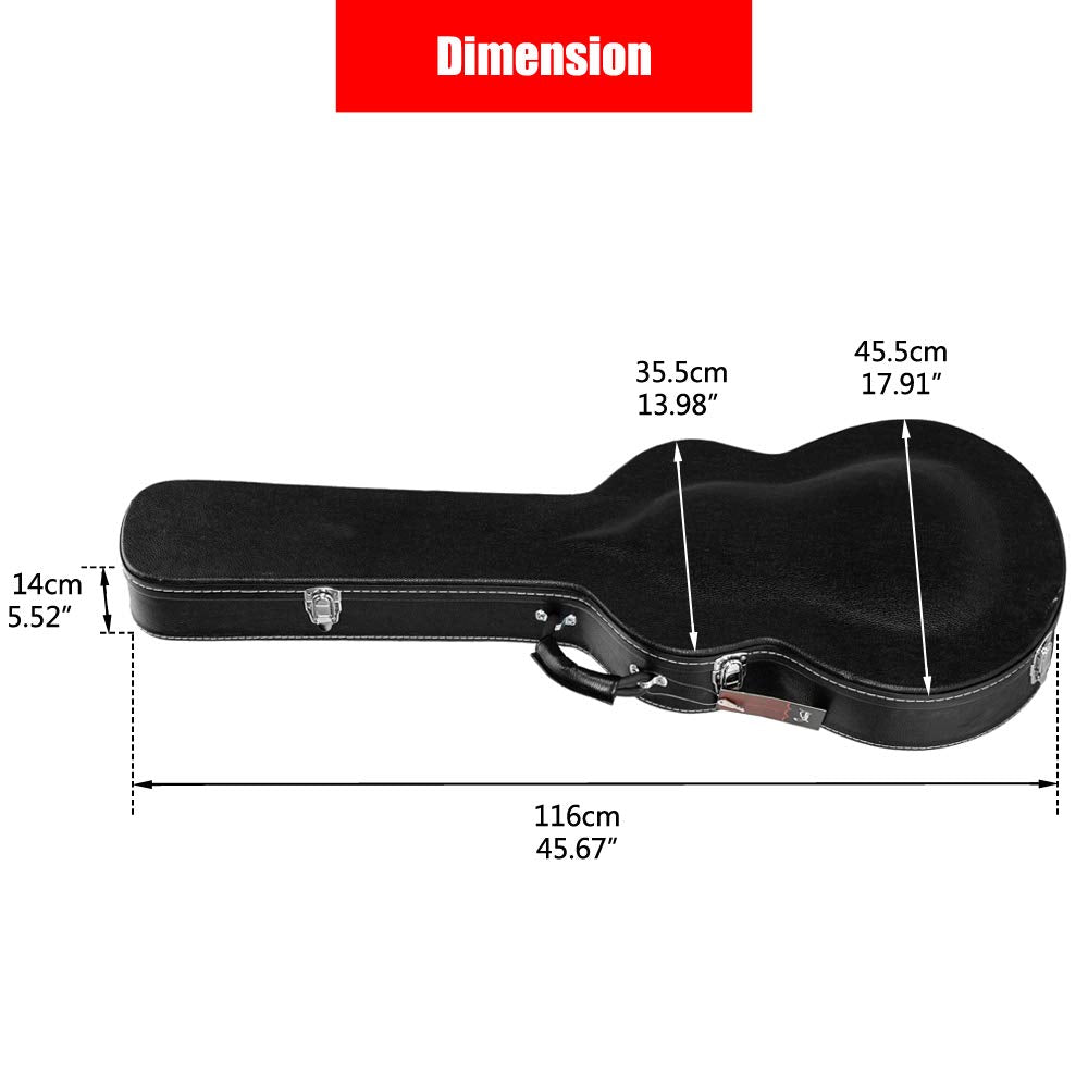 Wooden Hard-Shell Electric Guitar Case with Lock Latch Padding E487221
