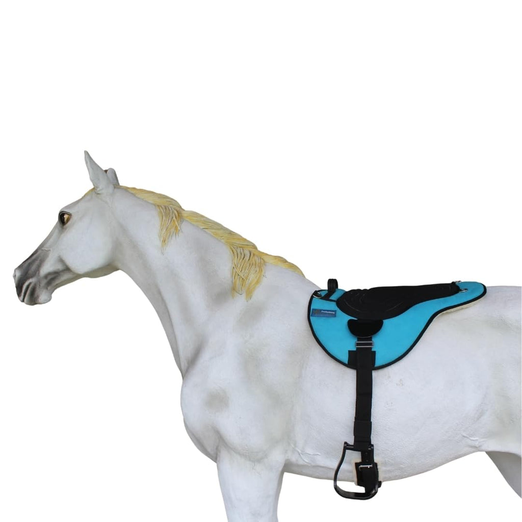 Turquoise Fleece Padded Bareback Pad with Cinch S58597