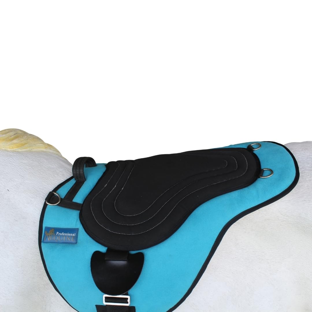 Turquoise Fleece Padded Bareback Pad with Cinch S58597