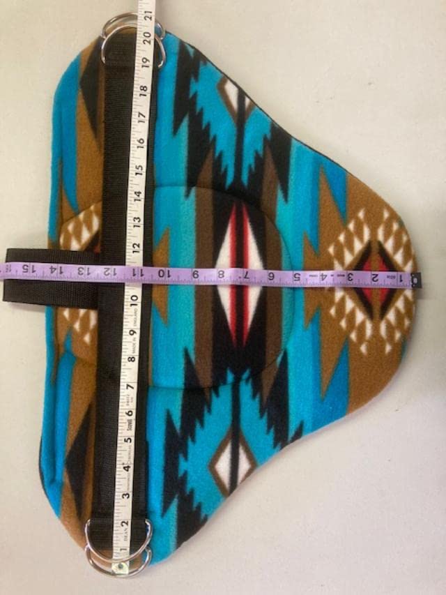 Turquoise Bareback Saddle with Stirrups E56824