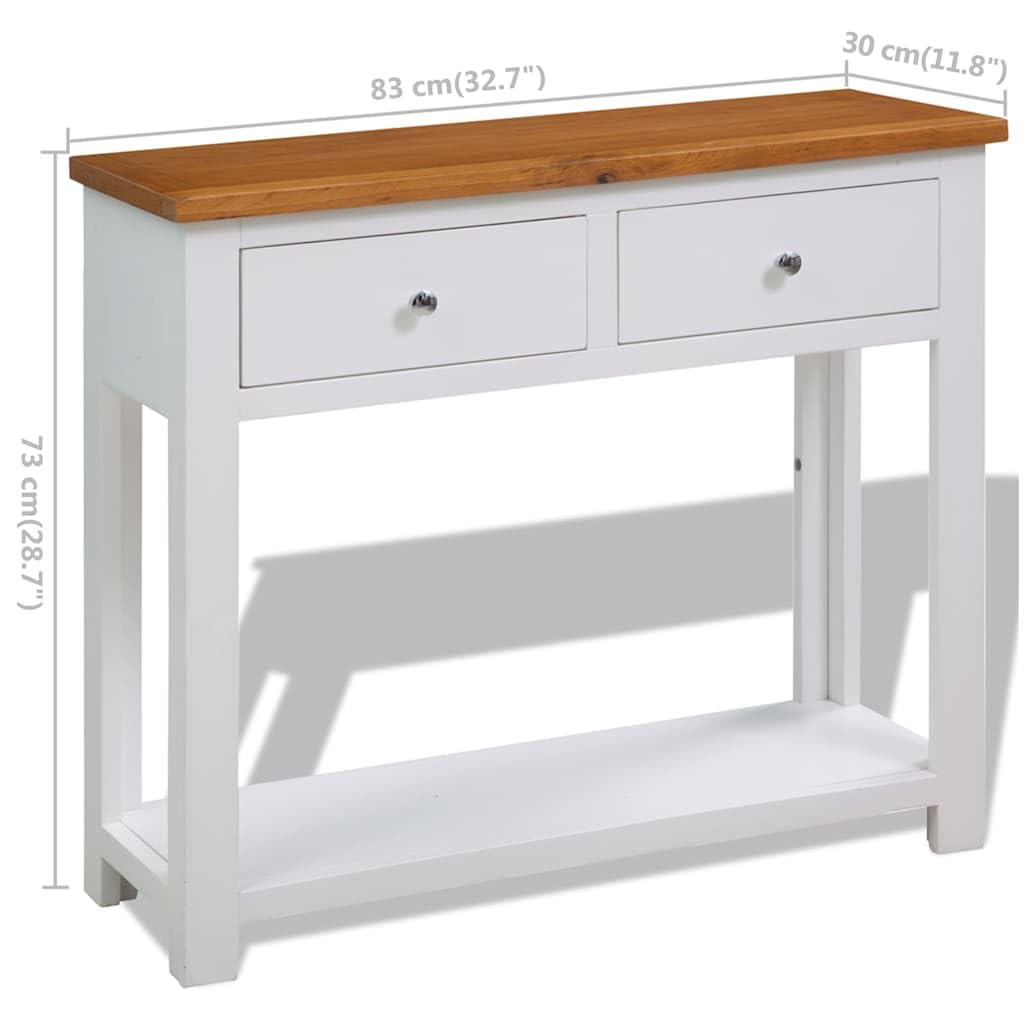 Solid Oak Wood Console Table S155
