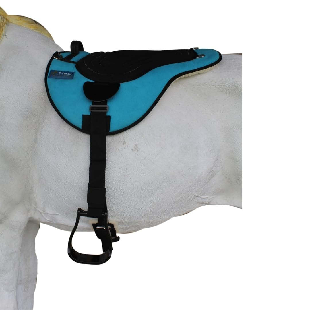 Turquoise Fleece Padded Bareback Pad with Cinch S58597