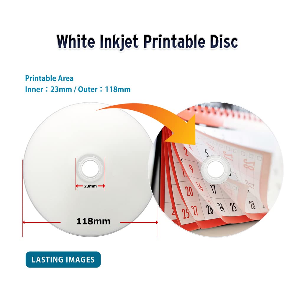 50GB BD-R DL Double Layer White Inkjet Hub Printable 10 pcs T334165