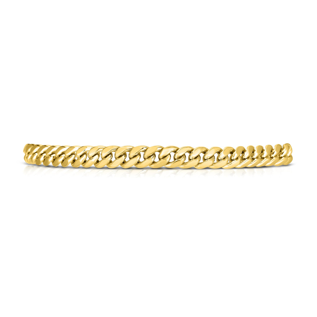 10k Yellow Gold 6mm Cuban Link Chain Necklace A833