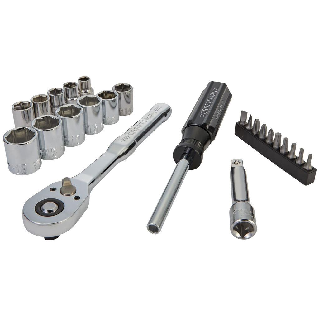 24 Piece 3/8 Inch Drive Metric Mechanics Tool Set S72771