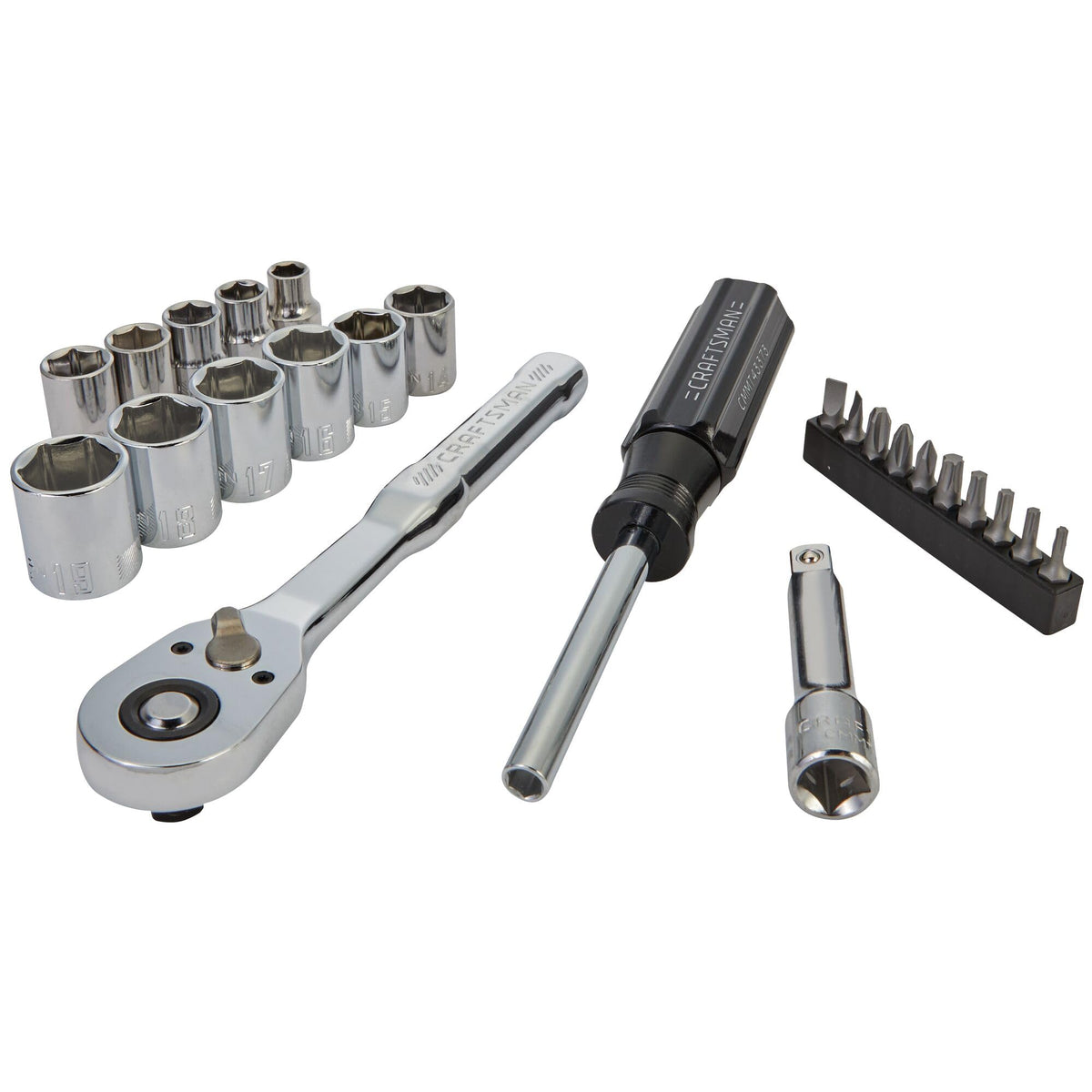 24 Piece 3/8 Inch Drive Metric Mechanics Tool Set S72771