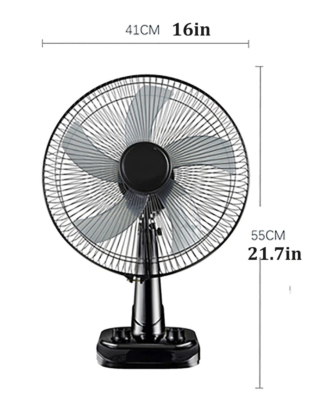 16-Inch 3 Speed 5 Blades Pedestal Fan White L439
