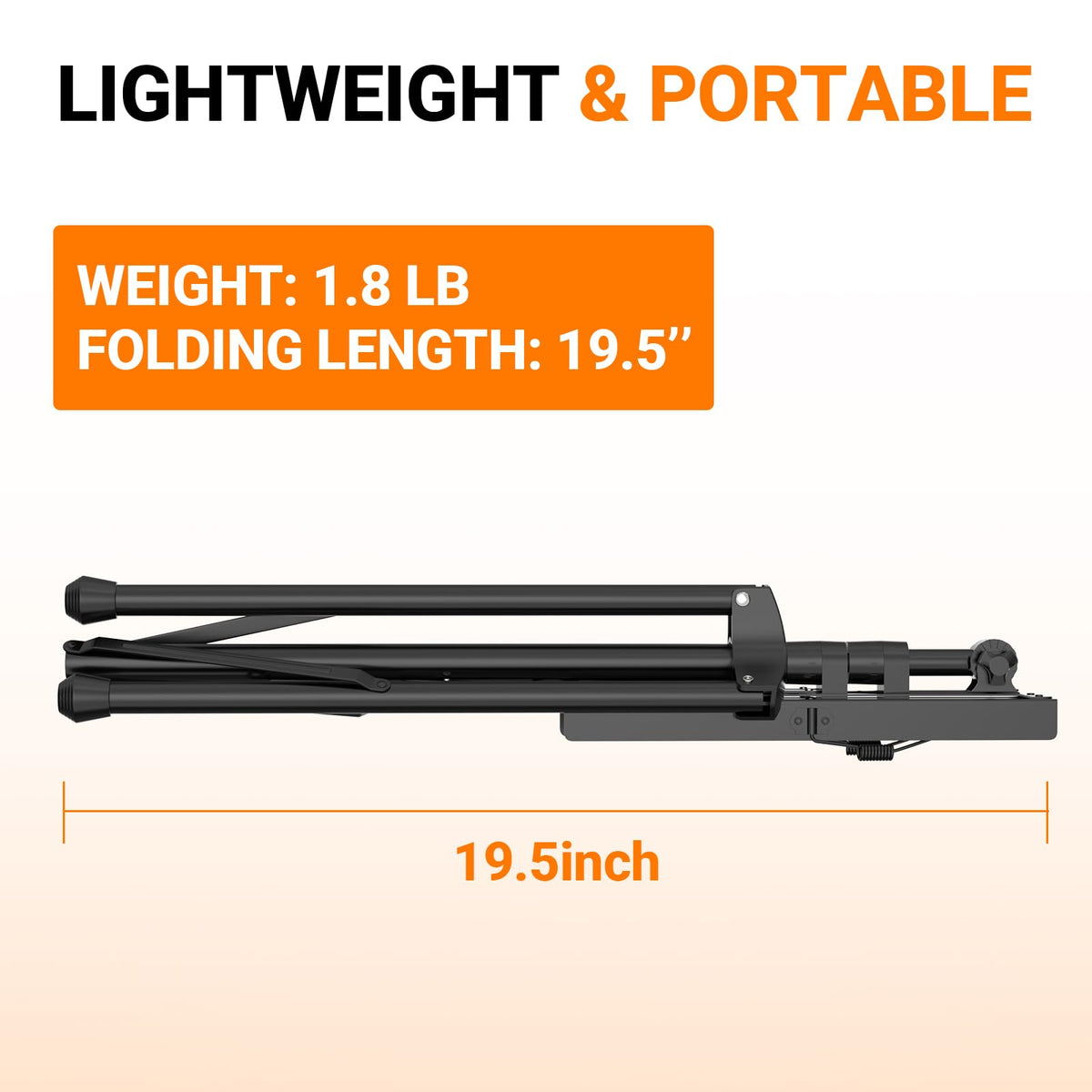 Black Portable Sheet Music Stand with Clamp and Carrying Bag K368429