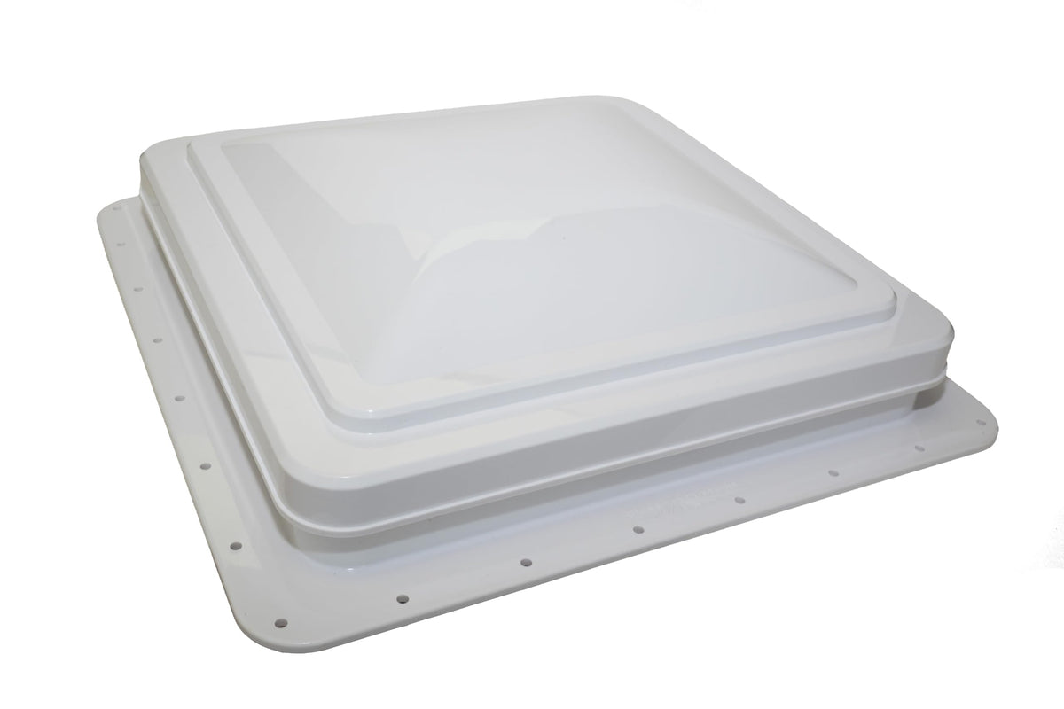 14" RV Roof Vent with White Lid and Manual Crank Q13727