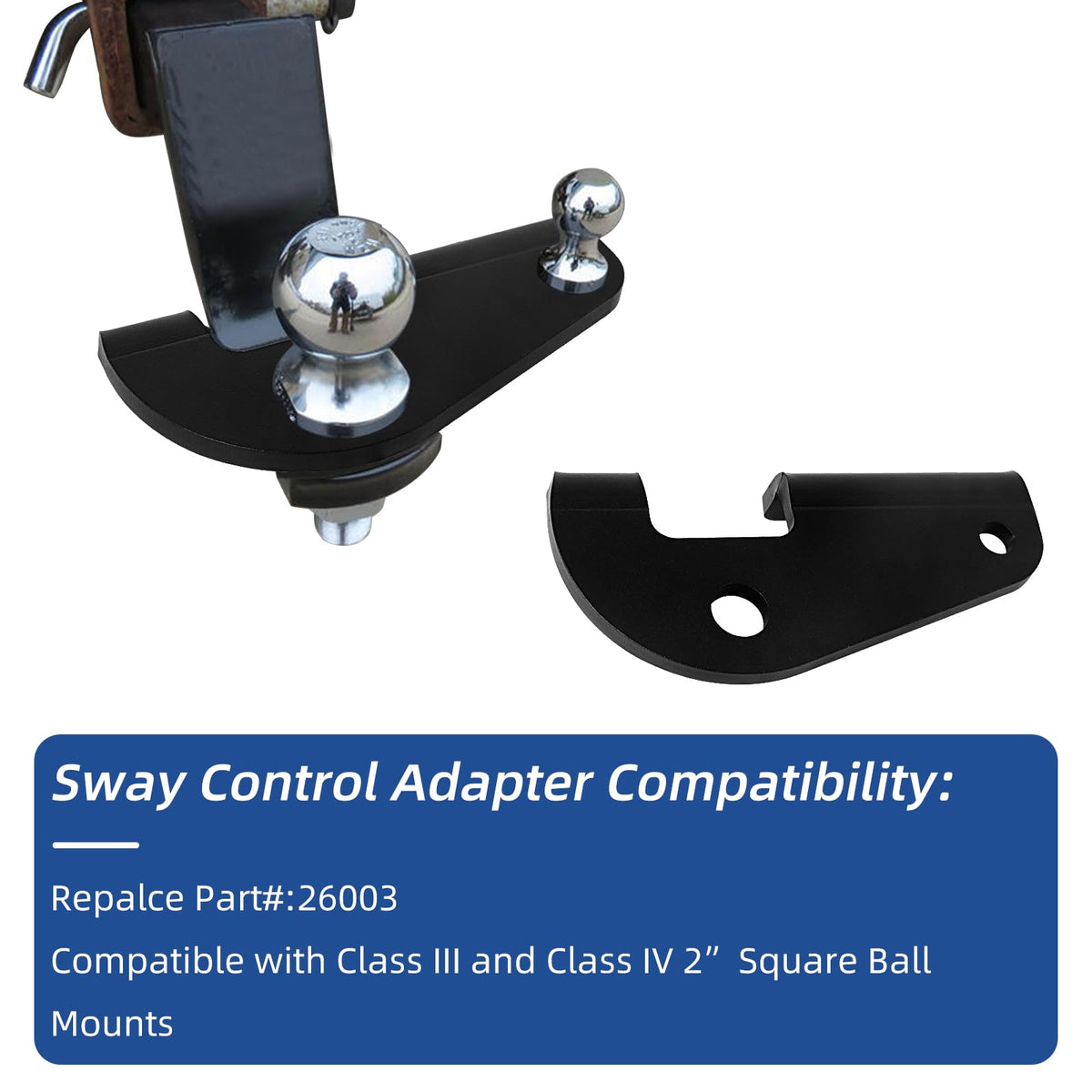 Anti Sway Trailer Hitch Ball Mount Adapter Q346581