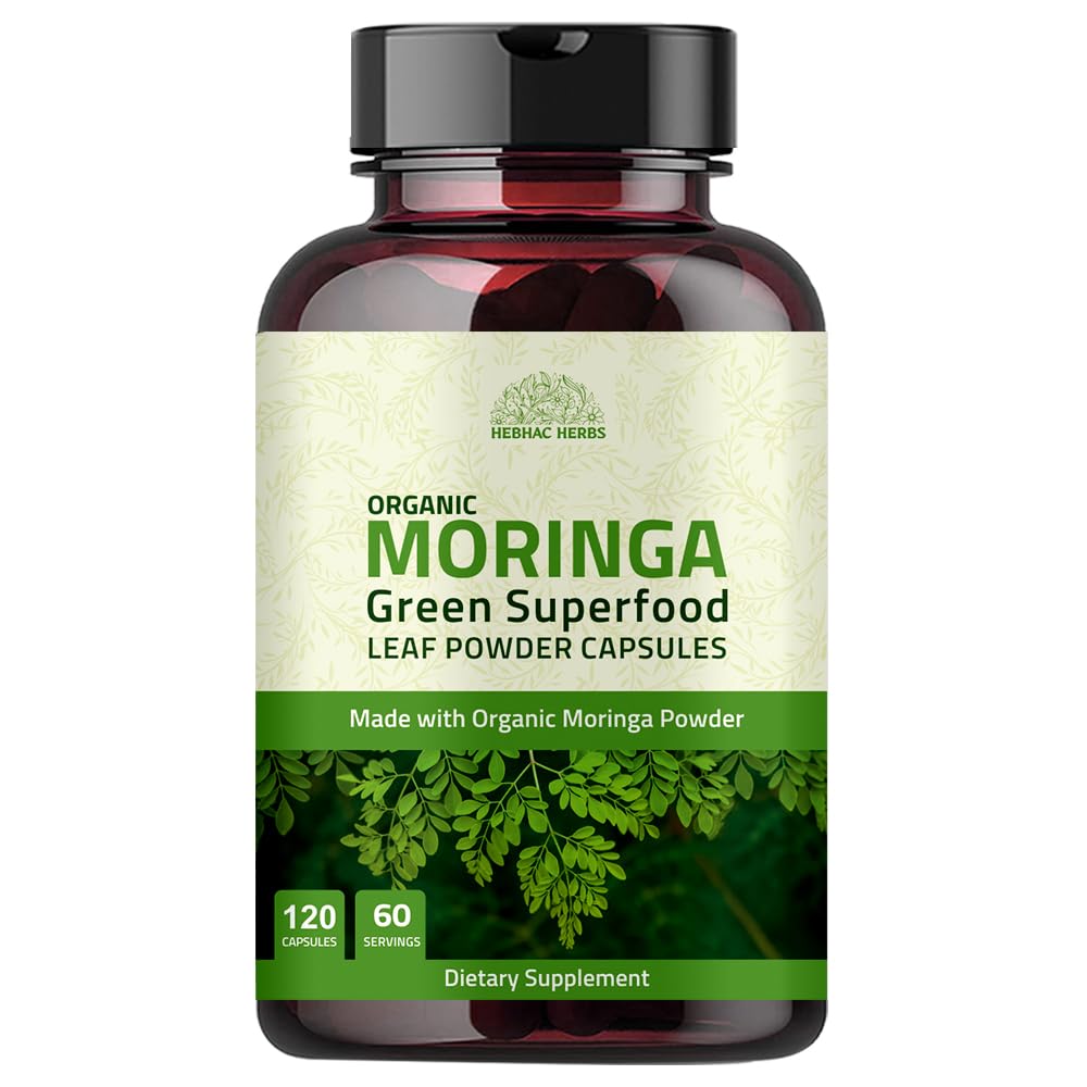 Organic Moringa Capsules 120 Capsules 1000mg Non GMO Gluten Free P540741