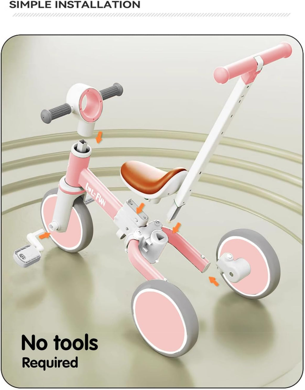 Toddler Balance Bike 5 in 1 Tricycle L6477