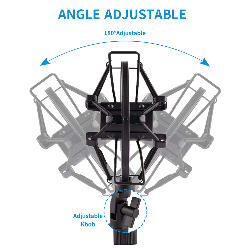 Microphone Shock Mount Holder Clip Anti-Vibration 22mm-26mm R8594