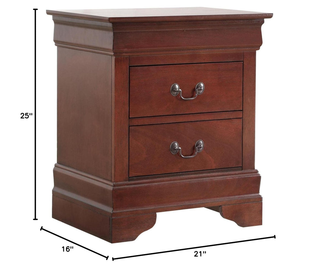 2 Drawer Wood Nightstand V646