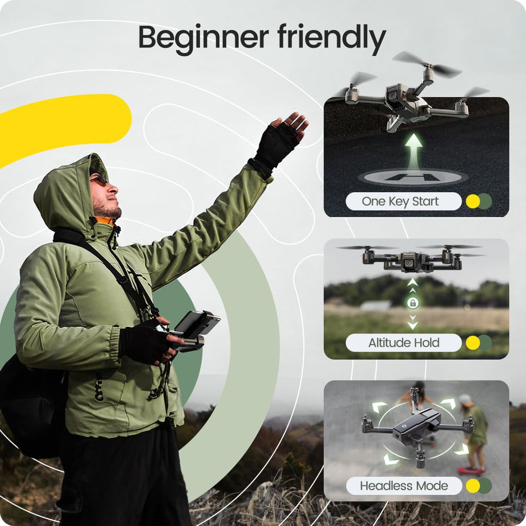 Foldable FPV Drone with 1080P WiFi Camera and Carrying Case V90643
