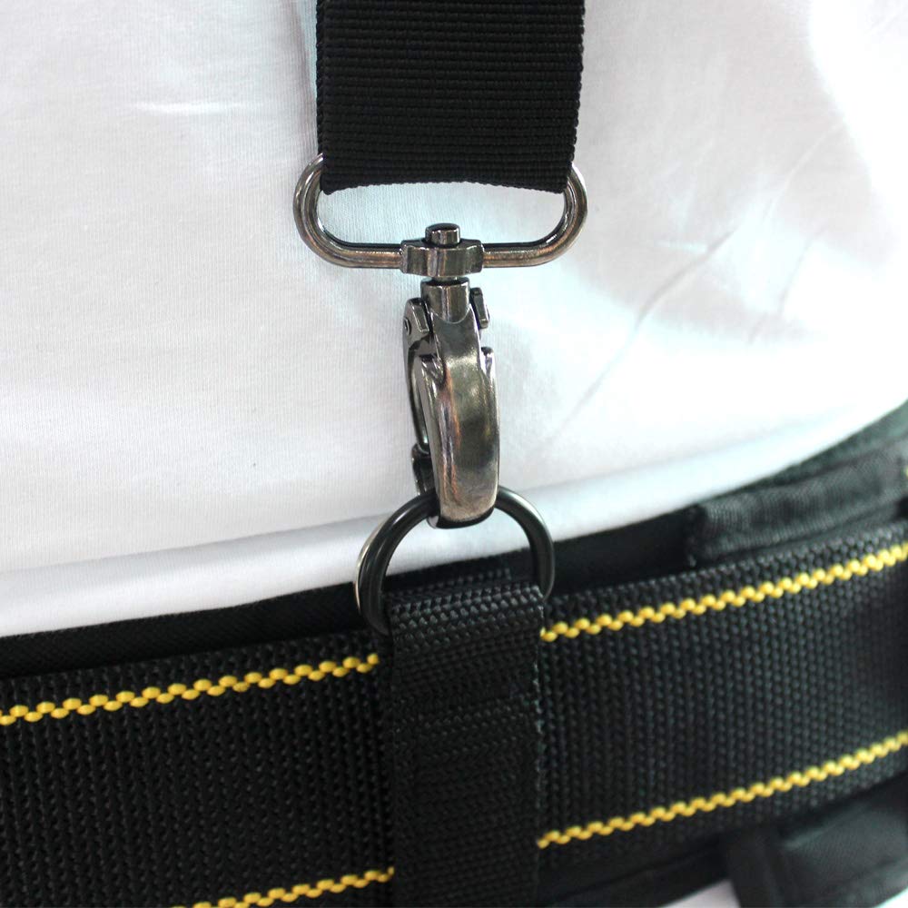 2-Inch Padded Tool Belt with 4 D-Rings Heavy Duty Double Metal Roller Buckle N487380