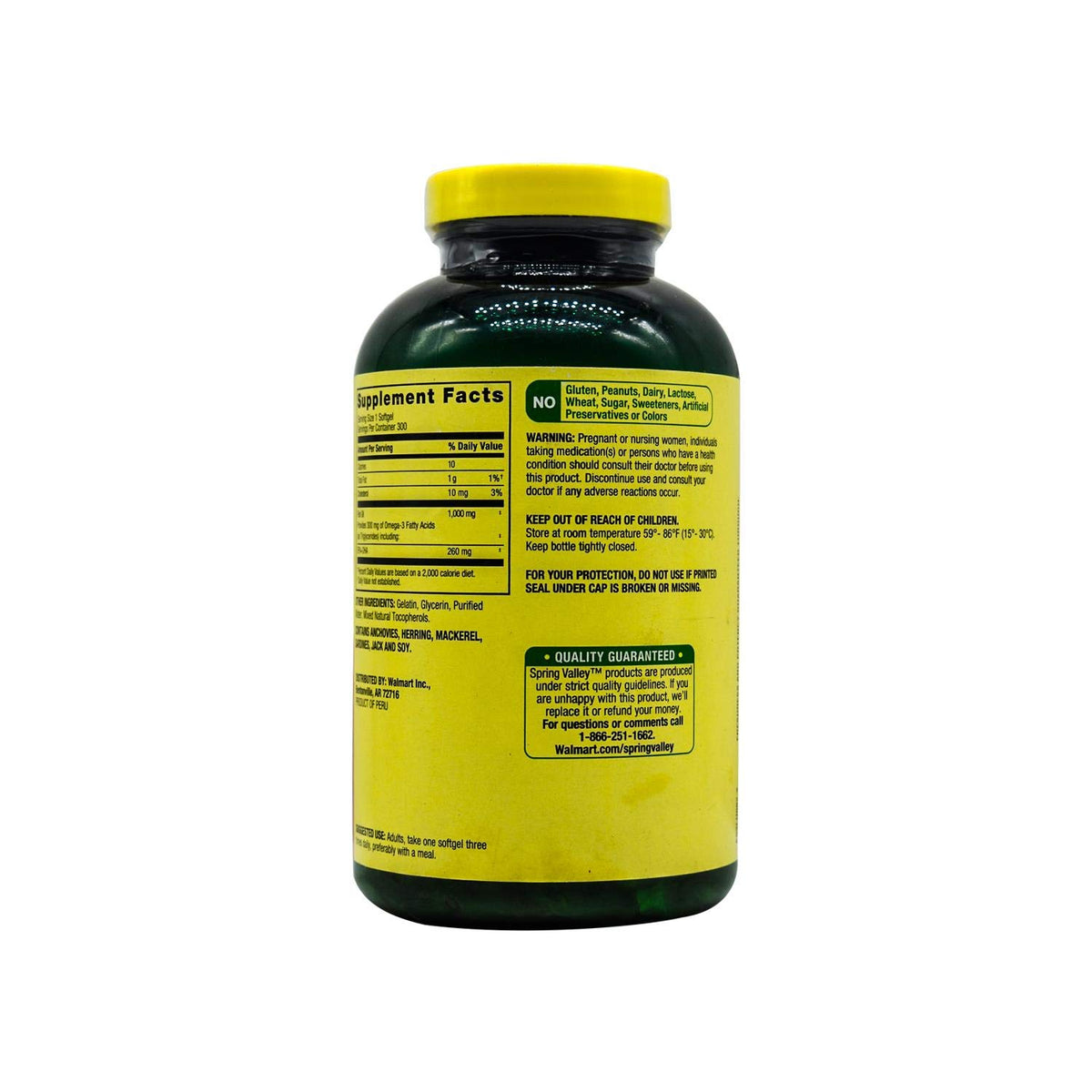 Fish Oil 1000 mg 300 Softgels X983223