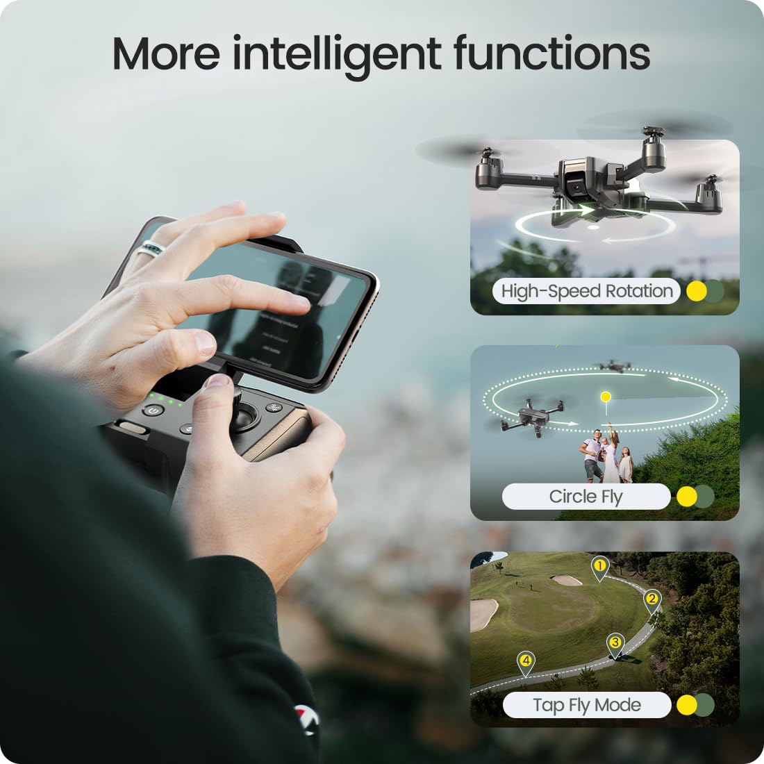 Foldable FPV Drone with 1080P WiFi Camera and Carrying Case V90643