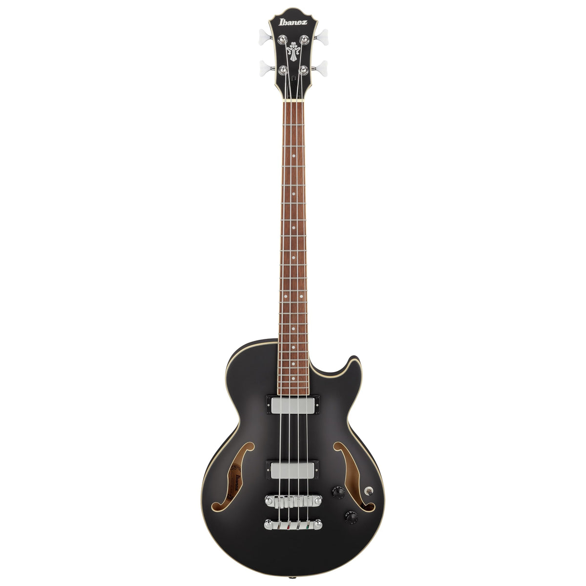 Black Flat Semi-hollow Bass Guitar G182902