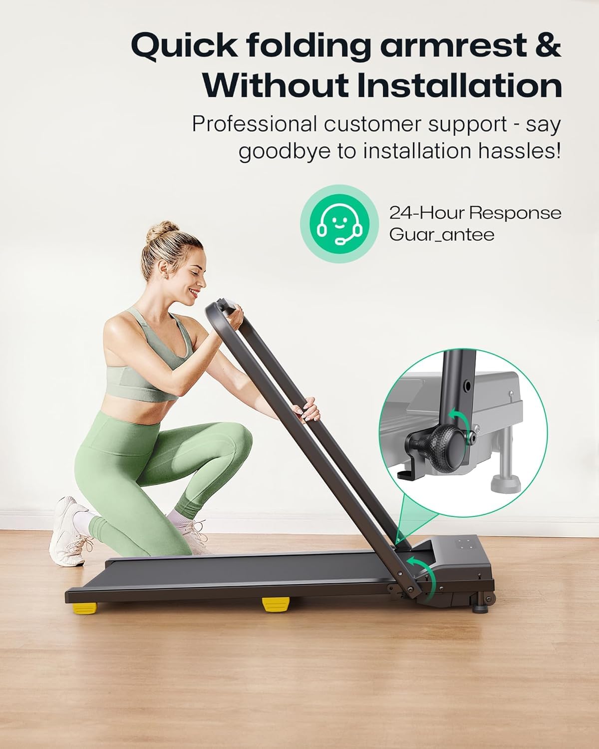 2.5HP Portable Walking Treadmill with Incline F8682