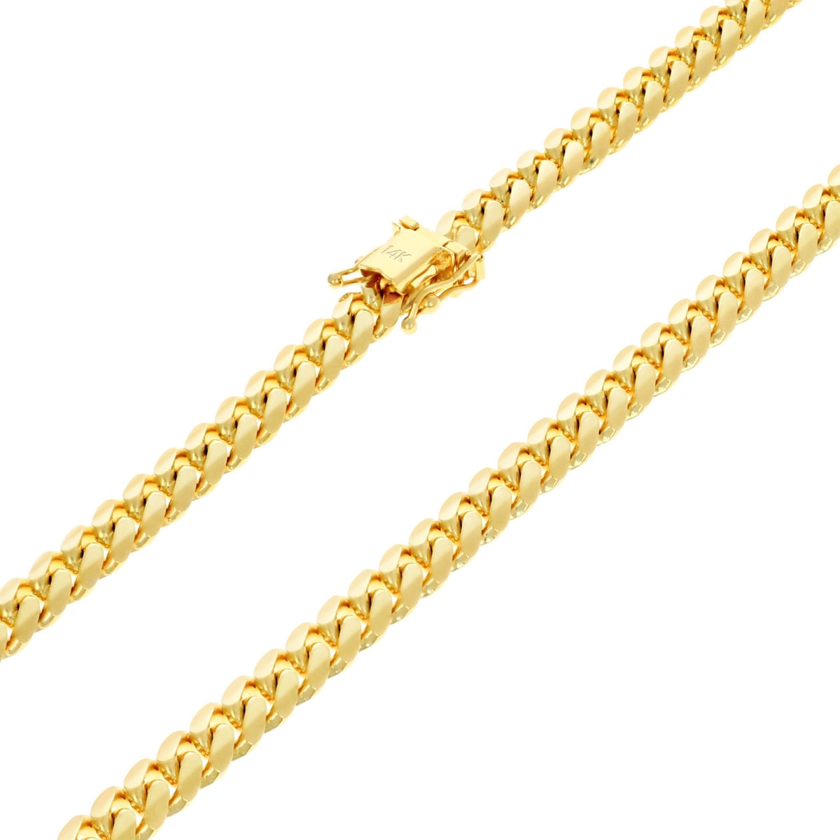 14k Yellow Gold Cuban Link Chain Necklace U59254