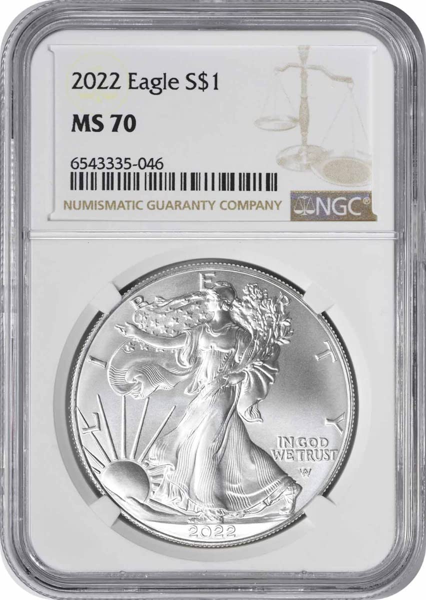 2022 American Silver Eagle Dollar MS70 L85064