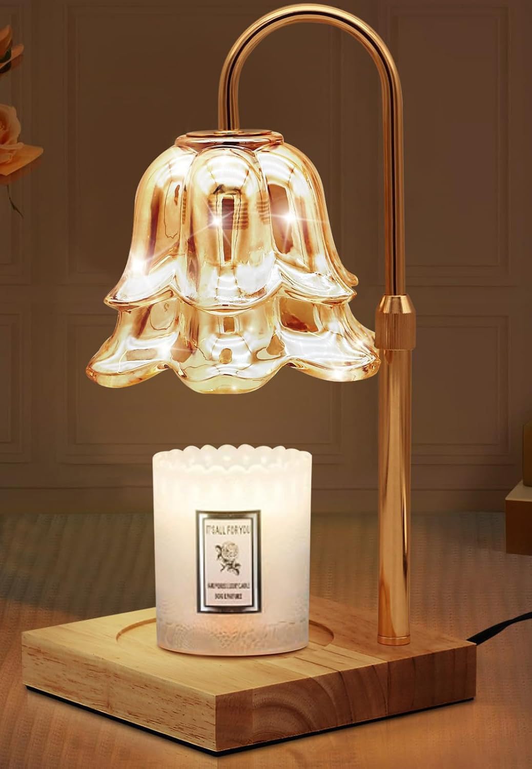 Adjustable Dimmable Candle Warmer Lamp with 2 Bulbs T28639