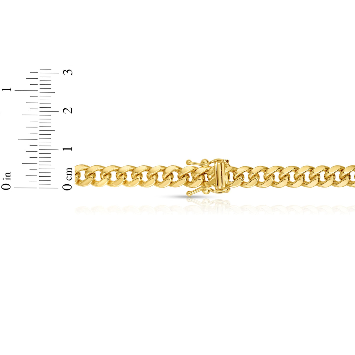 10k Yellow Gold 6mm Cuban Link Chain Necklace A833