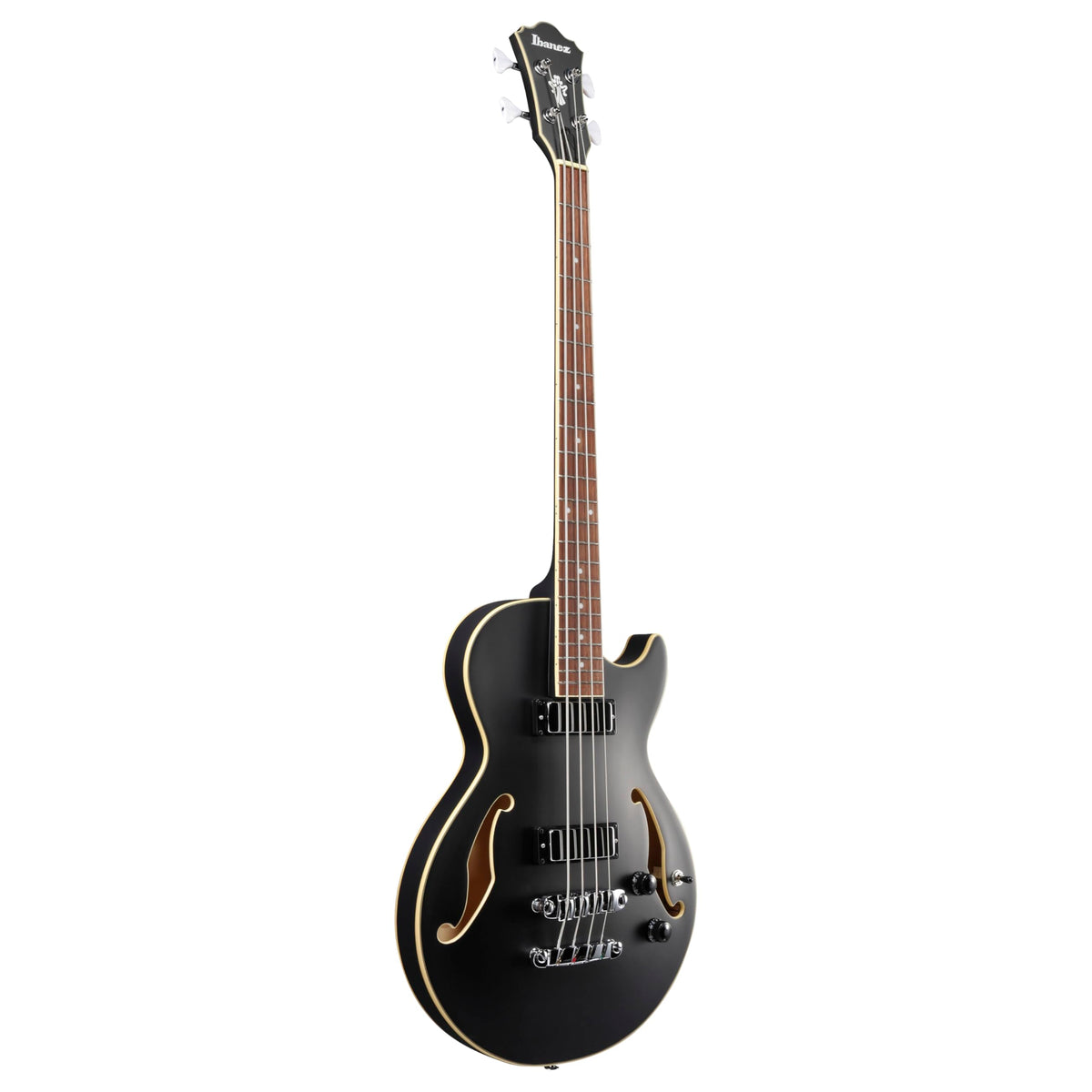 Black Flat Semi-hollow Bass Guitar G182902