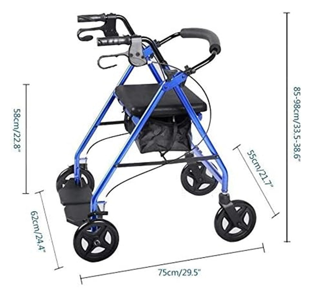Folding Aluminum Rollator Walker with Seat N963049