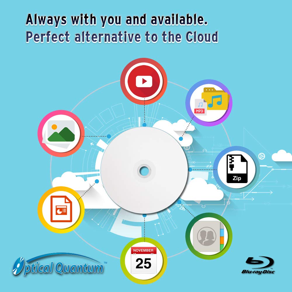 50GB BD-R DL Double Layer White Inkjet Hub Printable 10 pcs T334165