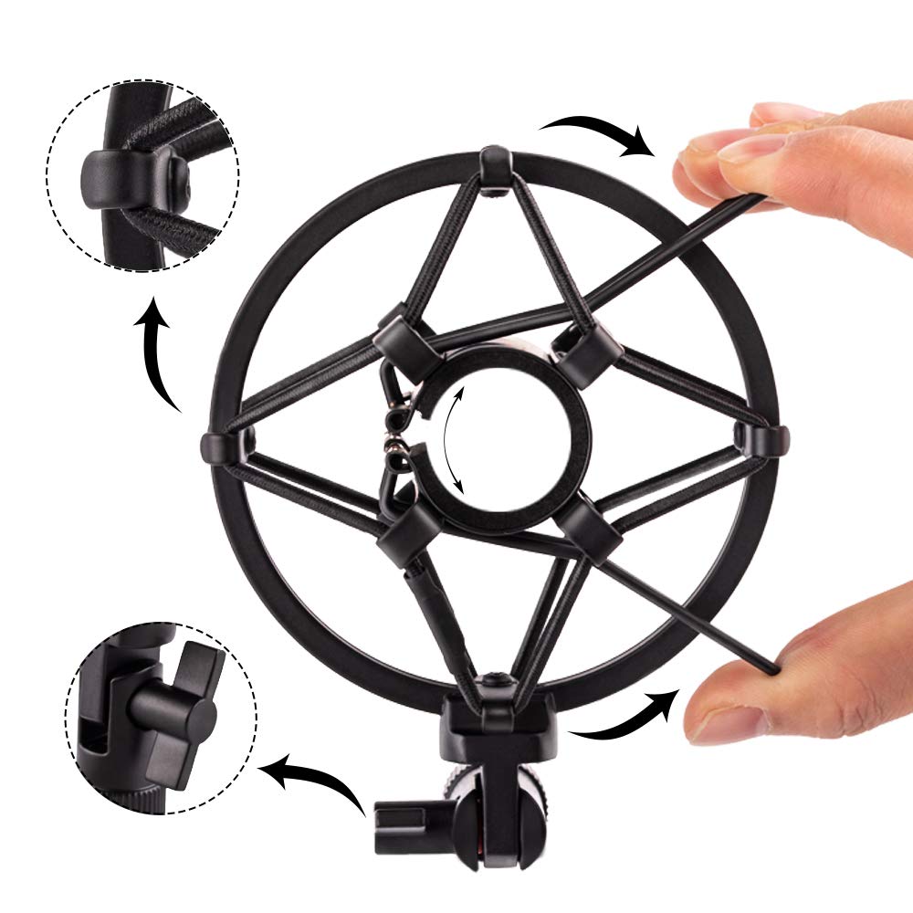 Microphone Shock Mount Holder Clip Anti-Vibration 22mm-26mm R8594