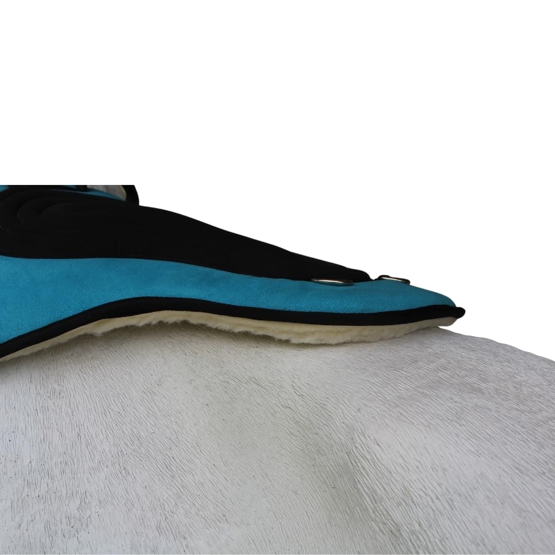 Turquoise Fleece Padded Bareback Pad with Cinch S58597