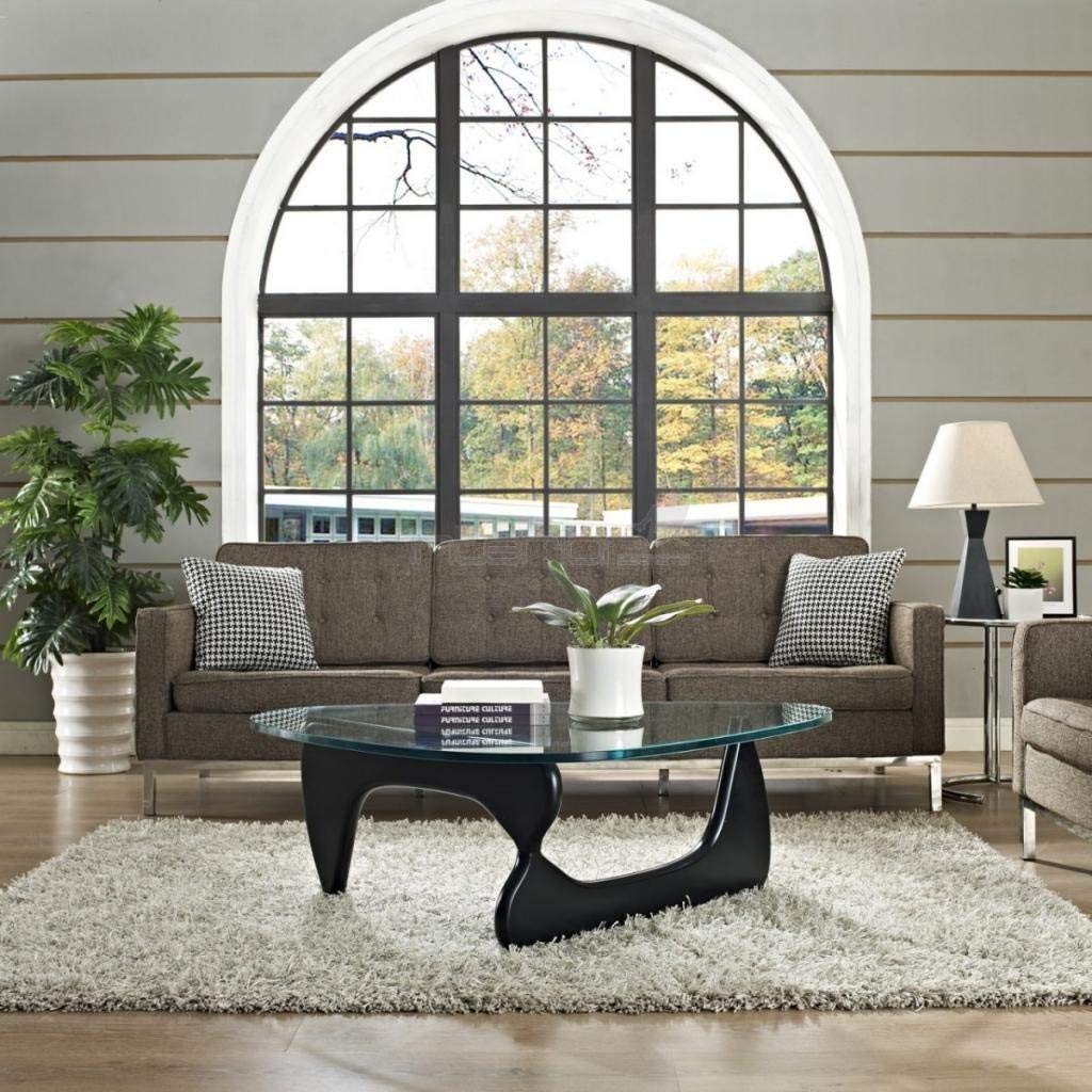Mid Century Modern Coffee Table Ash Wood Black S351599