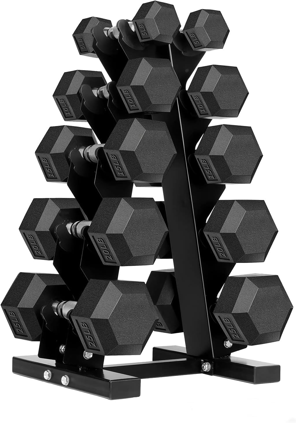 Rubber Coated Cast Iron Hex Dumbbells A195
