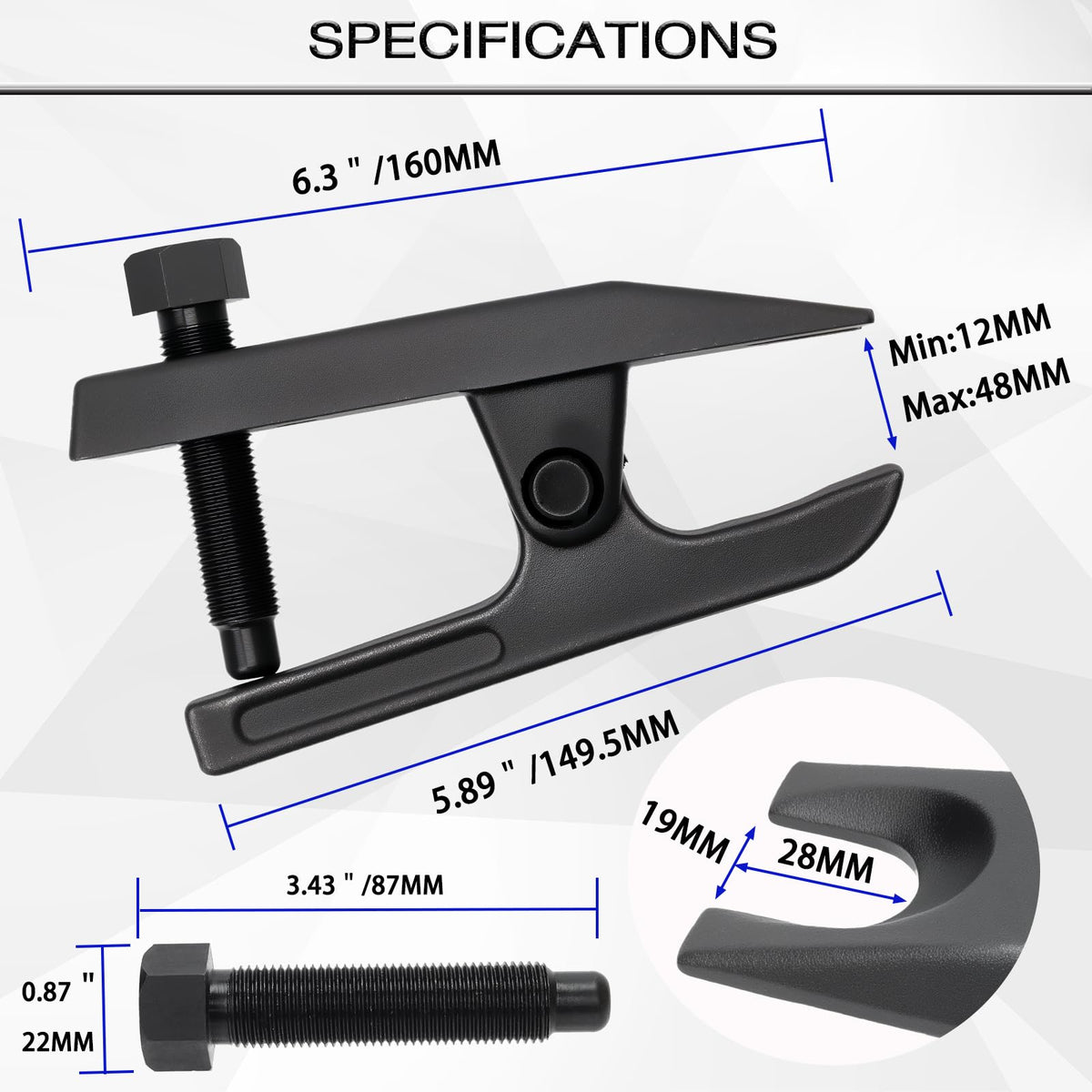 Universal Ball Joint Separator Tool Adjusts from 1-1/2" to 1-7/8" E5678