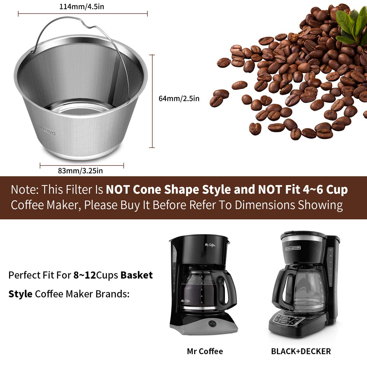 Reusable Stainless Steel Coffee Filter B4848