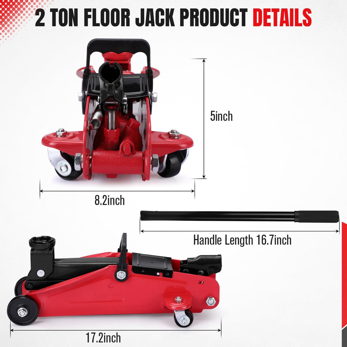2 Ton Low Profile Hydraulic Floor Jack N688