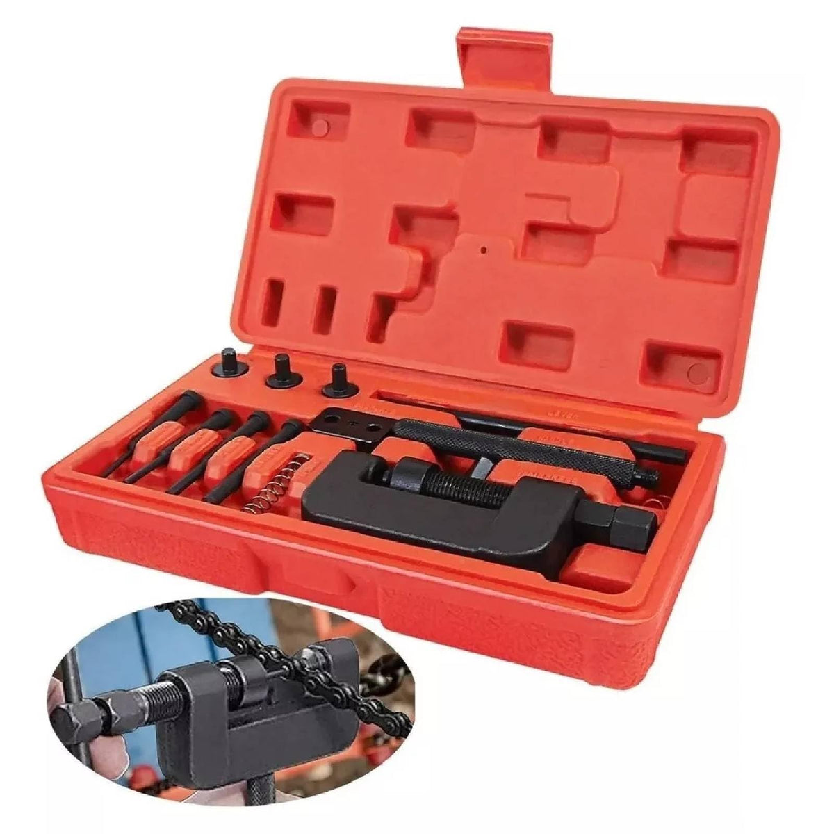 19PCS Chain Breaker Bike Tool Kit T46796