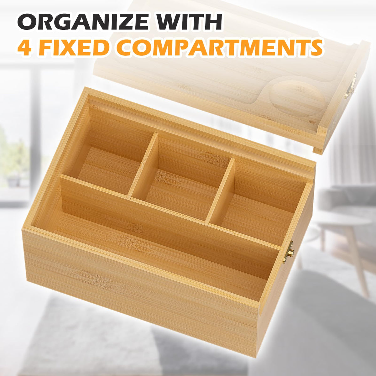Bamboo Storage Box with Lid Z552069