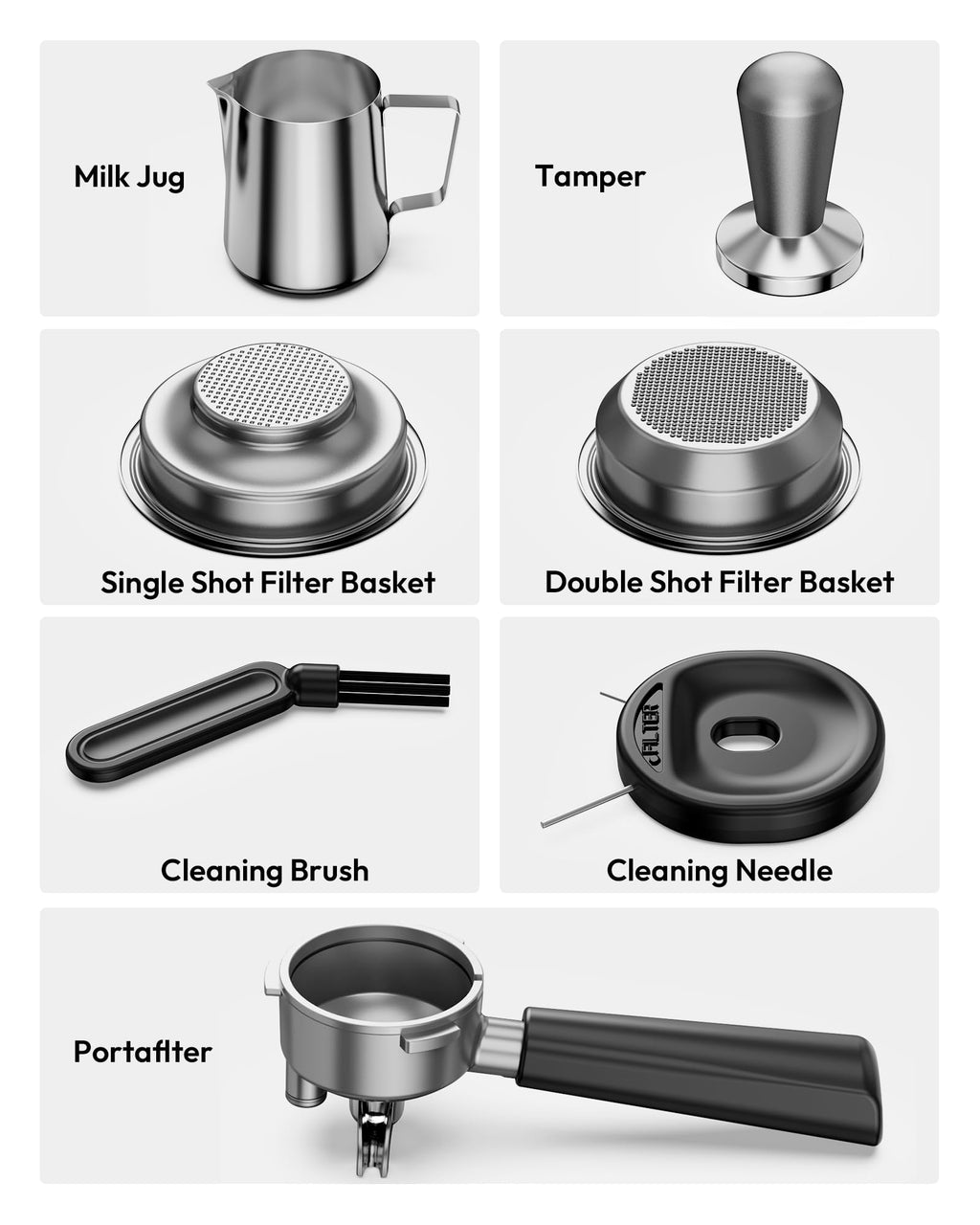 Espresso Machine with Grinder and Milk Frother J6748