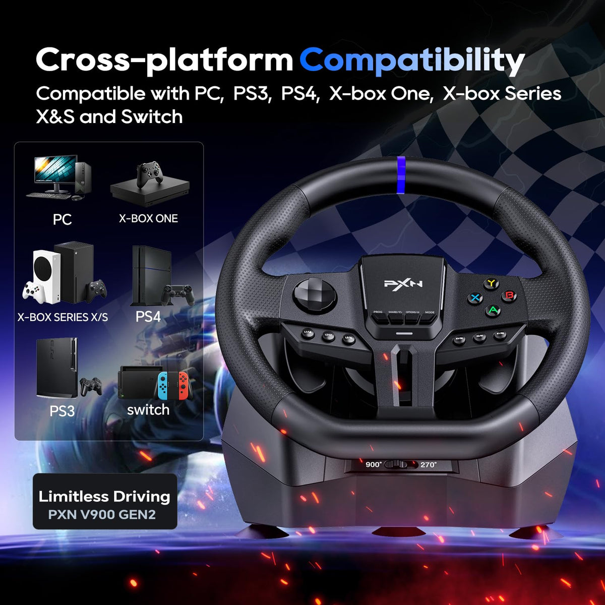Gaming Steering Wheel J7428