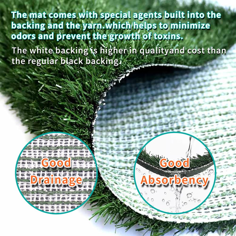 Artificial Turf Dog Grass Pad with Tray 30"X20" W958